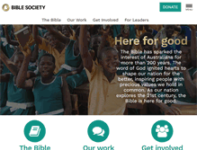 Tablet Screenshot of biblesociety.org.au