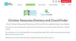 Desktop Screenshot of churches.biblesociety.org.uk